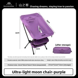 MOUNTAINHIKER Ultra Light Portable Folding Moon Chair Aluminum Alloy Outdoor Bench for Camping Hiking Fishing in Green Black Kha