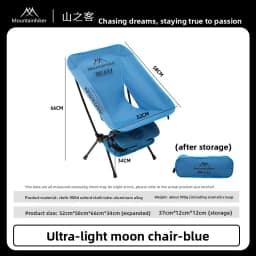 MOUNTAINHIKER Ultra Light Portable Folding Moon Chair Aluminum Alloy Outdoor Bench for Camping Hiking Fishing in Green Black Kha