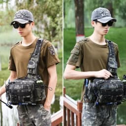 New Outdoor Men's Fishing Rod Bags Single Shoulder Lure Fishing Reel Case Crossbody Bag Fishing Travel Shoulder Bags for Storage
