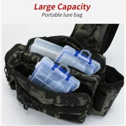 New Outdoor Men's Fishing Rod Bags Single Shoulder Lure Fishing Reel Case Crossbody Bag Fishing Travel Shoulder Bags for Storage