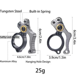 TRALOW Multifunctional Mini Pliers Scissors Aluminum Strap Locking Line Cutter Hook Disassembly Open Loop Portable Fishing Tool