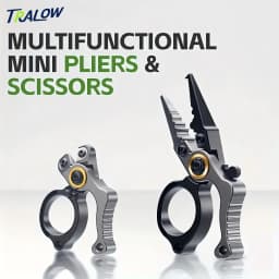 TRALOW Multifunctional Mini Pliers Scissors Aluminum Strap Locking Line Cutter Hook Disassembly Open Loop Portable Fishing Tool