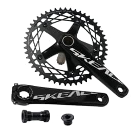 SKEACE Fixed Gear Crankset 165mm Integrated 144 BCD Hollowtech Crank Ultralight Aluminum Alloy Single Speed 49T Track BIKE Parts