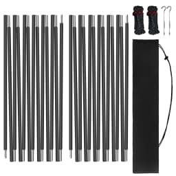 2pcs/pair Camping Tent Poles Aluminum Replacement Fittings 3.6m 4.3m Support Poles Outdoor Tent Rods Camping Repair Accessories