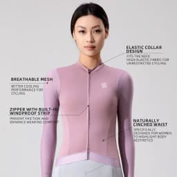 TOSUOD Women's Cycling Long Sleeve Shirt Stylish Quick-Dry Breathable Sport Top with Sun Protection Back Pocket for Bicycle