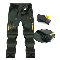 Men's Lightweight Convertible Cargo Tactical Pants Zip off Outdoor Hiking Stretch Work Pants Trekking Camping Trousers