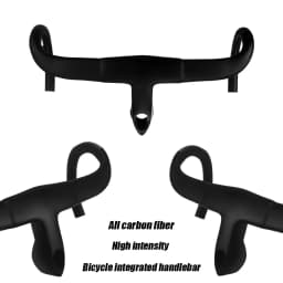F14 Series Road Bike Handlebar, T800 Carbon Fiber Integrated Drop Bar, Built-in Garmin Wahoo Mount, Internal Routing Ultralight