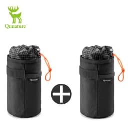 Qunature 2Pcs Bicycle Handlebar Water Bottle Bag MTB RB Front Beam Bag Insulated Cooler Folding Bike Handlebar Bag Crossbody Bag