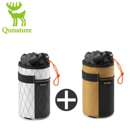 Qunature 2Pcs Bicycle Handlebar Water Bottle Bag MTB RB Front Beam Bag Insulated Cooler Folding Bike Handlebar Bag Crossbody Bag