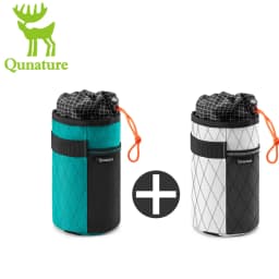 Qunature 2Pcs Bicycle Handlebar Water Bottle Bag MTB RB Front Beam Bag Insulated Cooler Folding Bike Handlebar Bag Crossbody Bag