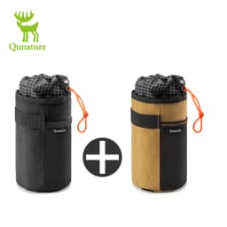Qunature 2Pcs Bicycle Handlebar Water Bottle Bag MTB RB Front Beam Bag Insulated Cooler Folding Bike Handlebar Bag Crossbody Bag