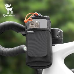 Qunature 2Pcs Bicycle Handlebar Water Bottle Bag MTB RB Front Beam Bag Insulated Cooler Folding Bike Handlebar Bag Crossbody Bag