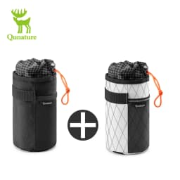 Qunature 2Pcs Bicycle Handlebar Water Bottle Bag MTB RB Front Beam Bag Insulated Cooler Folding Bike Handlebar Bag Crossbody Bag