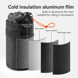 Qunature 2Pcs Bicycle Handlebar Water Bottle Bag MTB RB Front Beam Bag Insulated Cooler Folding Bike Handlebar Bag Crossbody Bag