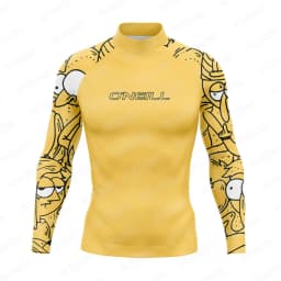 2026 Funny Rash Guards Swimsuit Men's Long Sleeve Beach Surfing T-Shirt UV Protection Swimwear Boy's Sports Surf Diving Clothes