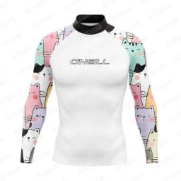 2026 Funny Rash Guards Swimsuit Men's Long Sleeve Beach Surfing T-Shirt UV Protection Swimwear Boy's Sports Surf Diving Clothes