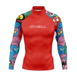 2026 Funny Rash Guards Swimsuit Men's Long Sleeve Beach Surfing T-Shirt UV Protection Swimwear Boy's Sports Surf Diving Clothes