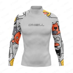 2026 Funny Rash Guards Swimsuit Men's Long Sleeve Beach Surfing T-Shirt UV Protection Swimwear Boy's Sports Surf Diving Clothes