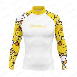 2026 Funny Rash Guards Swimsuit Men's Long Sleeve Beach Surfing T-Shirt UV Protection Swimwear Boy's Sports Surf Diving Clothes