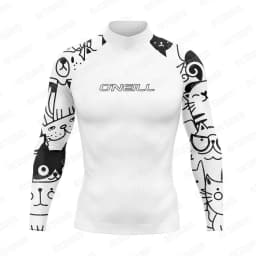 2026 Funny Rash Guards Swimsuit Men's Long Sleeve Beach Surfing T-Shirt UV Protection Swimwear Boy's Sports Surf Diving Clothes