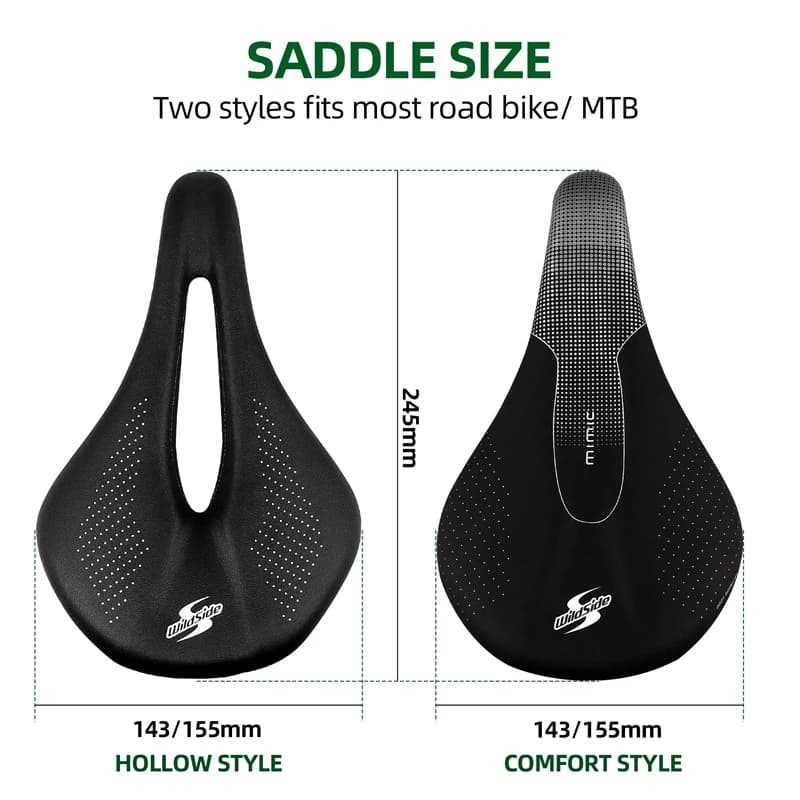 WILDSIDE Ultralight Mimic Lightweight Bicycle Saddle S Boody Road Bike Saddle Men Women Geometry Comfort Cycling Cushion Seat
