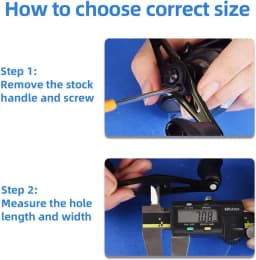 GOMEXUS Power Handle Compatible for Shimano SLX Tranx Daiwa Tatula Zillion Abu Garcia Revo 13 Fishing Baitcasting Reel Replaceme