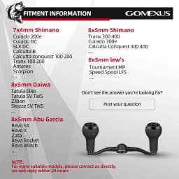 GOMEXUS Power Handle Compatible for Shimano SLX Tranx Daiwa Tatula Zillion Abu Garcia Revo 13 Fishing Baitcasting Reel Replaceme