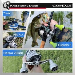GOMEXUS Power Handle Compatible for Shimano SLX Tranx Daiwa Tatula Zillion Abu Garcia Revo 13 Fishing Baitcasting Reel Replaceme