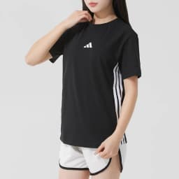 Adidas Women's Short-Sleeved Outdoor Running Top Loose Round Neck Half-Sleeved Sports Casual T-Shirt Jd0846