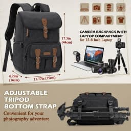 Multifunctional Dslr Camera Backpack Dual-Shoulder Photography Bag for Laptop Drone Bag with Tripod Rain Cover Access Pocket