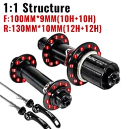 ARC Road Bike Hub Set 4 Pawls 48 Clicks High-Engagement 100/130MM NBK Sealed Bearings 20/24 Holes V-Brake 8-11 Speed Ultralight