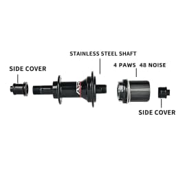 ARC Road Bike Hub Set 4 Pawls 48 Clicks High-Engagement 100/130MM NBK Sealed Bearings 20/24 Holes V-Brake 8-11 Speed Ultralight