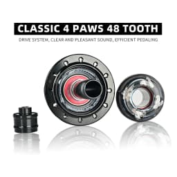 ARC Road Bike Hub Set 4 Pawls 48 Clicks High-Engagement 100/130MM NBK Sealed Bearings 20/24 Holes V-Brake 8-11 Speed Ultralight