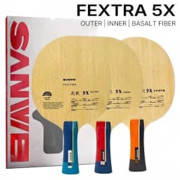 Original SANWEI FEXTRA 5X Table Tennis Blade Inner Outer Basalt Fiber Ping Pong Paddle Professional 7-Ply Table Tennis Racket
