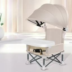 Portable Outdoor Camping Folding Dining Chair Sunshade High Chair with Tent Baby Picnic Table Chair Camping Gear