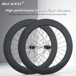 700C Road Bicycle Carbon Fiber Wheelset 24 Hole 36T Ratchet HG/XDR Hub Center-Lock Disc Brake Winter Cycling Part No Logo