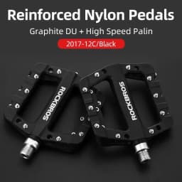 ROCKBROS Cycling MTB Bike Bicycle Pedals Ultralight Seal Bearings Nylon Molybdenum Pedals Durable Widen Area Bike Bicycle Part