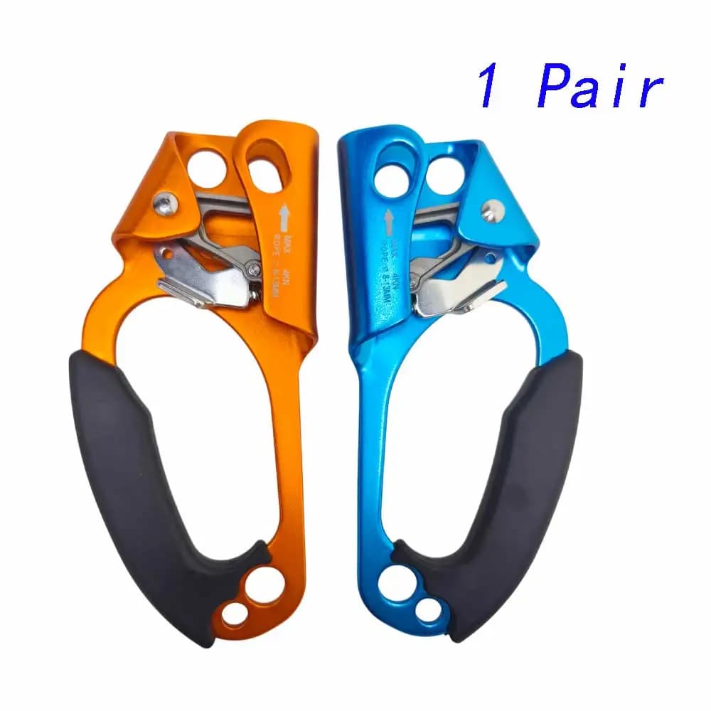 Left Right Rock Climbing Hand Grasp Ascender Device Caving Rope Clamp For Mountaineering Tree Climbing Arborist Gear Equipment