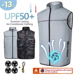 Summer Fan Vest for Construction Sites, Cooling Workwear, Refrigeration Waistcoat, Outdoor Protective Fan Jacket, Uni