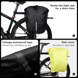 Rhinowalk Bicycle Bag&Pannier 100% Fully Waterproof 27L Big Bike Bag Capacity Multifunctional Rear Rack Pannier Bag Cycling Bags