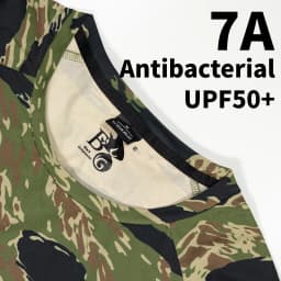 Tiger Stripe Camo Long Sleeve Tactical Shirt UPF50+ Sun Protection High Elastic Morale Patch Hiking Hunting