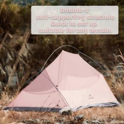 Naturehike 2026 New Hiking Tent Waterproof Large Foyer Pink Tent Travel 1-2 Person Ultralight Portable Camping Shelter Tents