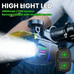 Highlight LED Cycling Light Type-C Rechargeable Bike Lamp Aluminum Alloy Wireless Remote Control Bicycle Headlight for Scooter