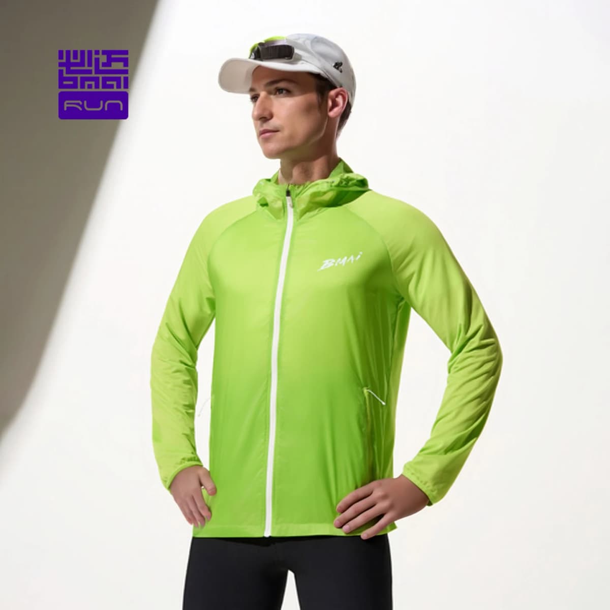 BMAI Summer Marathon Running Protective Sportswear for Men's Breathable Fitness Sports Outdoor Training Man Sunscreen Coat Men