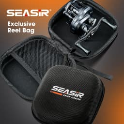 SEASIR Round Rro BFS 119g Baitcasting Fishing Reel Ultralight All Carbon Fiber 7.6:1 Drag 5kg With Free Reel Bag Fishing Coil