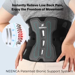 NEENCA Back Brace for Lower Back Pain Relief Lumbar Support Belt for Men & Women Soft Breathable Mesh for Sciatica, Scoliosis