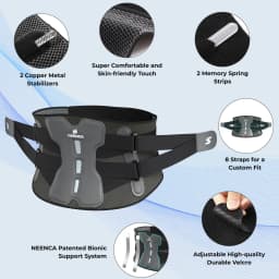 NEENCA Back Brace for Lower Back Pain Relief Lumbar Support Belt for Men & Women Soft Breathable Mesh for Sciatica, Scoliosis