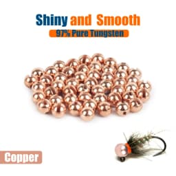 Elite TG 3.8-6.4mm 200PCS Tungsten Slotted Beads For Fishing DIY Fly Material Beads Fishing Lures