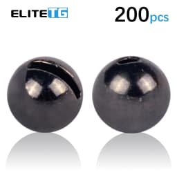 Elite TG 3.8-6.4mm 200PCS Tungsten Slotted Beads For Fishing DIY Fly Material Beads Fishing Lures