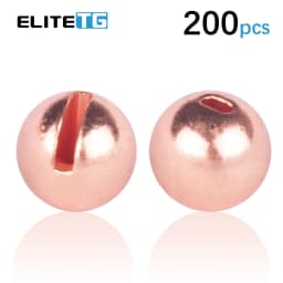 Elite TG 3.8-6.4mm 200PCS Tungsten Slotted Beads For Fishing DIY Fly Material Beads Fishing Lures